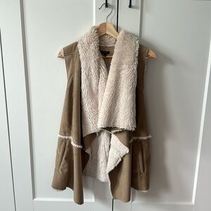 Suede & faux fur Vest